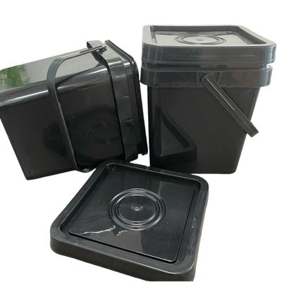 5L черный пластиковый ведро для питья или настраивать печатный квадратный контейнер