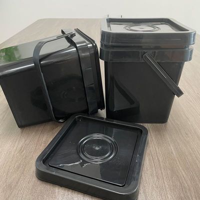 5L черный пластиковый ведро для питья или настраивать печатный квадратный контейнер