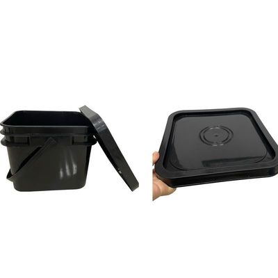 Перерабатывайте 5L 6L 8L 10L HDPE пластиковый квадратный ведро с индивидуальным логотипом и дизайном