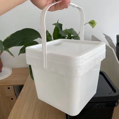 Перерабатывайте 5L 6L 8L 10L HDPE пластиковый квадратный ведро с индивидуальным логотипом и дизайном