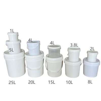 Промышленные круглые пластиковые ведра 1L-25L с ручкой и крышкой, сертифицированные GAP/ISO/FDA