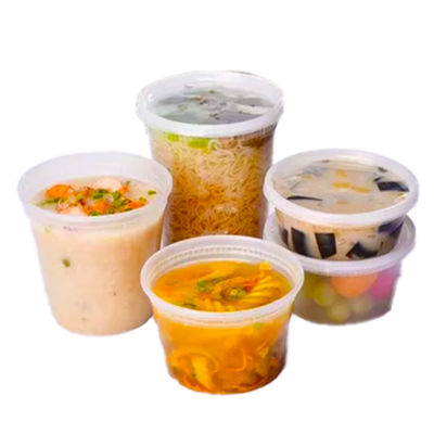Полипропилен/HDPE 500ml/750ml/1L Прозрачная печатная емкость для пищевых продуктов