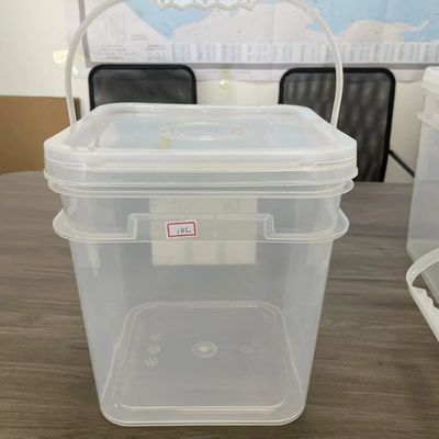 Химическое Черное 4L Прозрачное квадратное ведро с крышкой из пластикового ведра