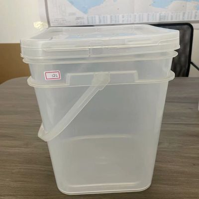 Химическое Черное 4L Прозрачное квадратное ведро с крышкой из пластикового ведра