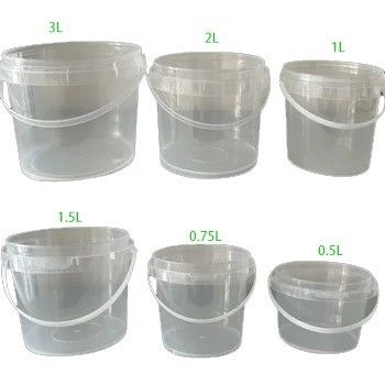 На заказ 1L 2L 3L 4L 5L 6L 7L 8L 10L круглые пластиковые ведра с ручкой и крышкой