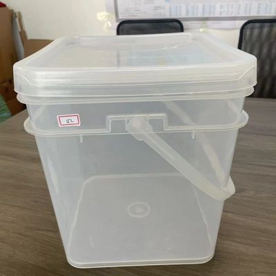15L Круглое и квадратное пластиковое ведро с крышкой в красном цвете