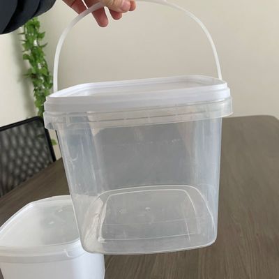 1-5L продовольственно безопасный квадратный пластиковый ведро с толщиной от 1,0 до 2,5 мм и аксессуары