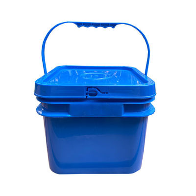 Квадратная форма HDPE 4L 5L 8L Пластиковая ведра Квадратная пластиковая ведра с крышкой и ручкой