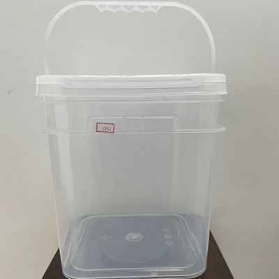 Квадратная форма HDPE 4L 5L 8L Пластиковая ведра Квадратная пластиковая ведра с крышкой и ручкой