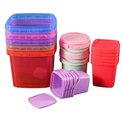 Полипропиленовый ведро 200ml-25L квадратный пластиковый контейнер с ручкой для пользы