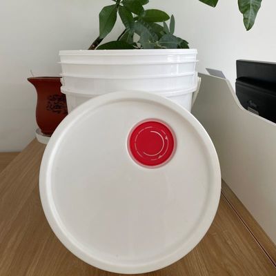 20L прочный закрытый крышка пластиковый ведро краски с тепловой печатью и красным цветом