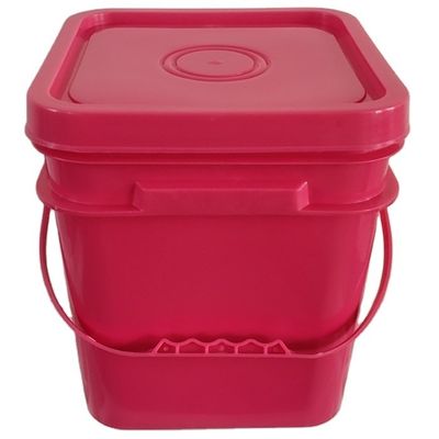 HDPE 5L 10L 15L 20L 25L грузоподъемный квадратный пластиковый ведро с крышкой для строительства