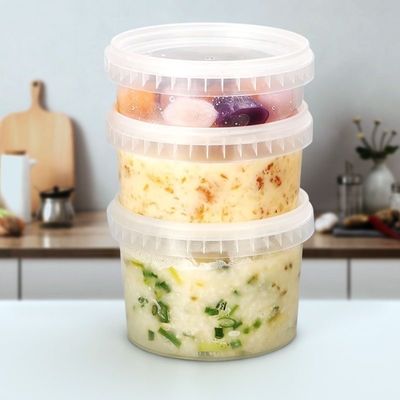 1L 2L белые прозрачные пластиковые ведра с крышками и ручками