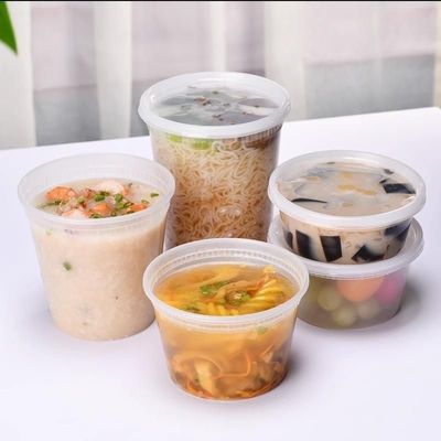 1L 2L белые прозрачные пластиковые ведра с крышками и ручками