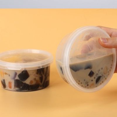 1L 2L белые прозрачные пластиковые ведра с крышками и ручками