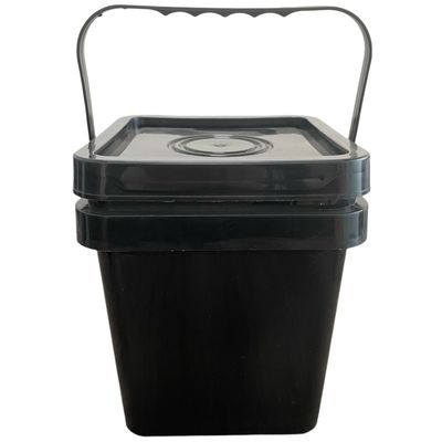 Чёрный ведро 10 литровый пластиковый ведро с крышкой прочный и HDPE материал