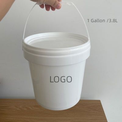 Настроить логотип Желтый HDPE 1 галлон пластиковый ведро для упаковки мороженого