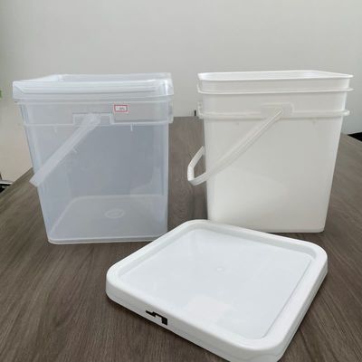 Контейнер для печенья 15L квадратная пластиковая ведра с HDPE материалом и печатным дизайном
