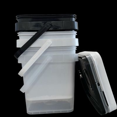 Квадратная пластиковая ведра для упаковки напитков полные размеры 5L 15L Толщина от 1,0 до 2,5 мм