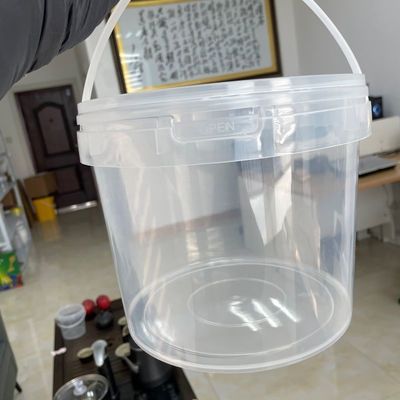 5L пластиковый ведро с крышкой для промышленного хранения продуктов питания мороженого орехов и домашних животных