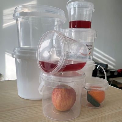 Круглый пластиковый контейнер с герметичной крышкой и HDPE материалом