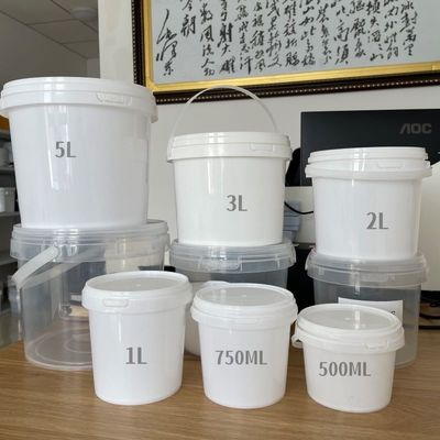 1L 2L 3L 4L 5L белый круглый пластиковый ведро с крышкой настраиваемый и прочный