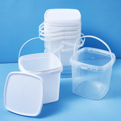 300 мл 500 мл 750 мл 1 л квадратная HDPE пластиковая ведра для хранения продуктов питания и дизайна упаковки
