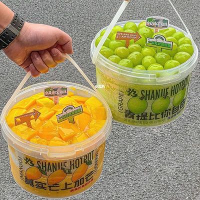 Прозрачная пластиковая ведра для закусок