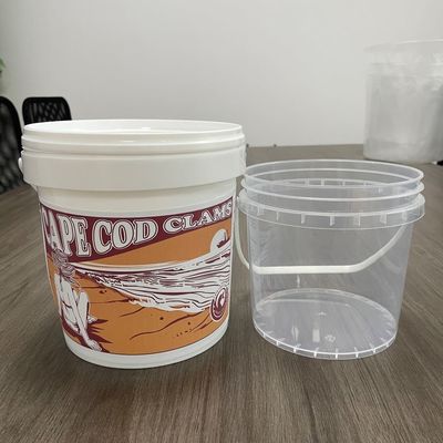 1 галлон HDPE пластиковый ведро Custom LOGO печать для транспортировки морепродуктов