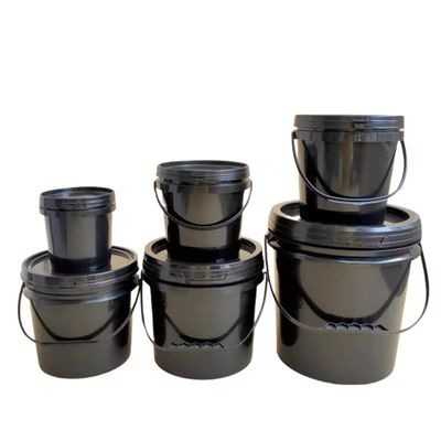 Настройка 3L 5L 8L 10L 15L пластиковый ведро черный или белый с крышкой из HDPE материала
