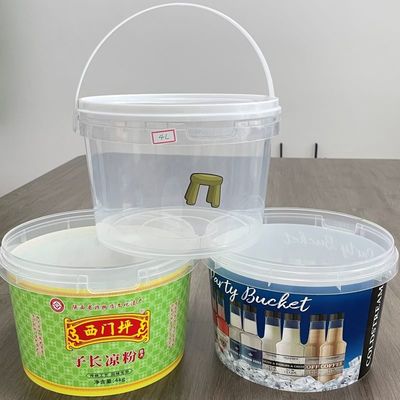 1 литровый пластиковый ведро с крышкой